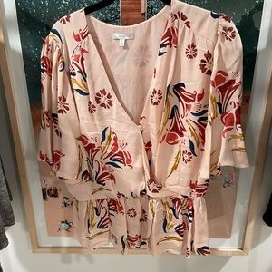 Pink patterned blouse